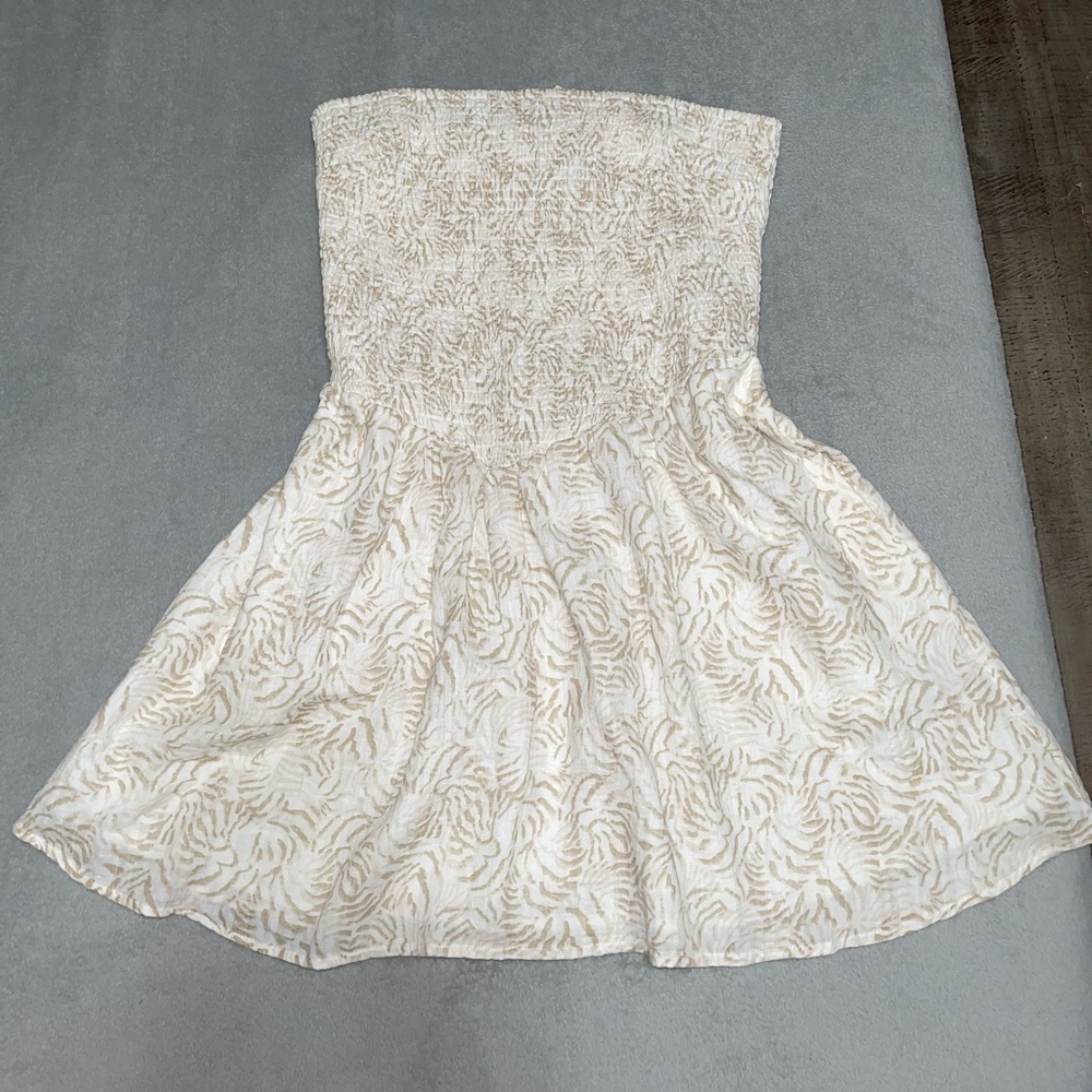 Target Strapless Dress White Cream